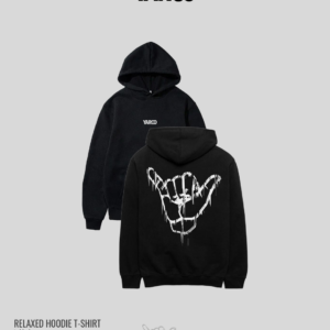 Casual fit hoodie in black